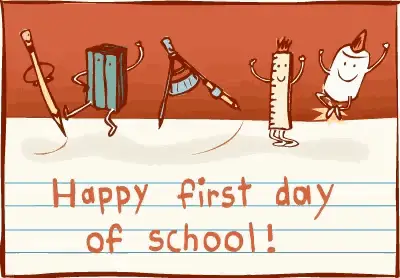 Happy First Day of School Greeting Card – free GIF download | meme platform | memes GIF