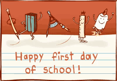 Happy First Day of School Greeting Card