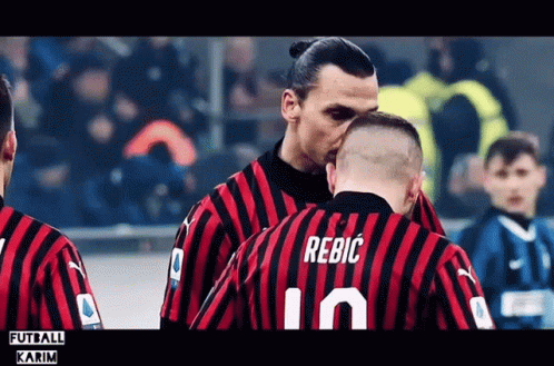 Ante Rebic and Zlatan Ibrahimovic on the Field
