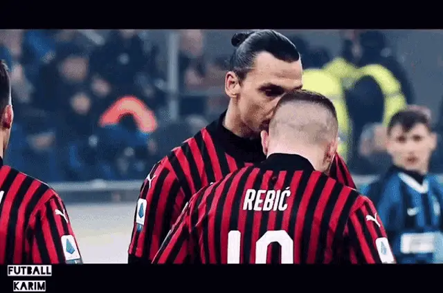 Ante Rebic and Zlatan Ibrahimovic on the Field