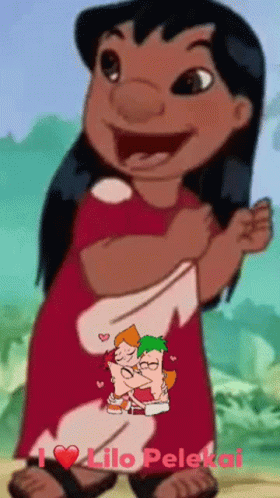 Lilo Pelekai with Phineas and Ferb