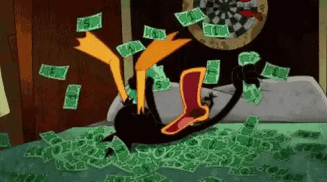 Duffy Duck's Money Pile