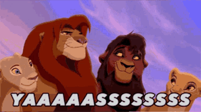 Simba, Nala, Kiara, Kovu Yell 'YAAAASSSSSSS'