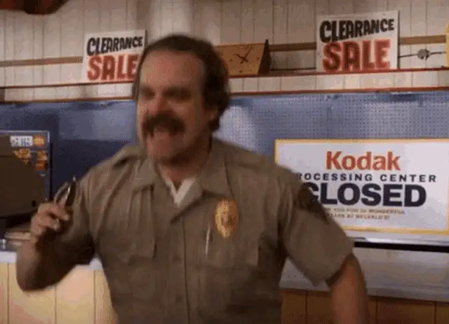 Chief Hopper's Happy Jump