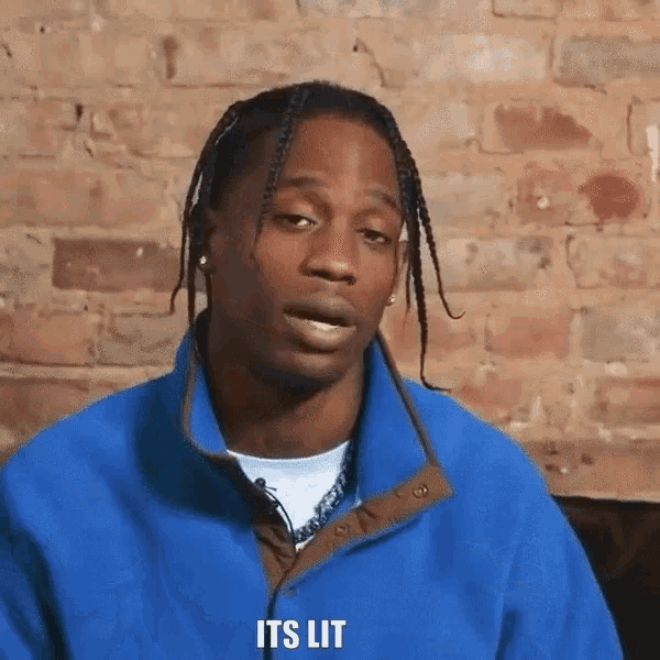 Travis Scott Says Its Lit with Thumbs Up