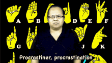 Procrastiner Lsf Usm67 Sign Language