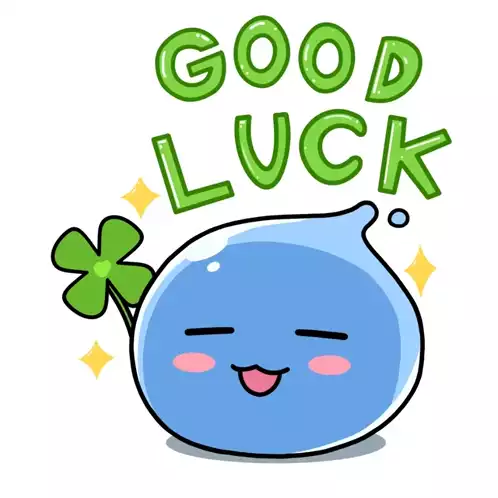 Cute Slime: Good Luck & Four Leaf Clover