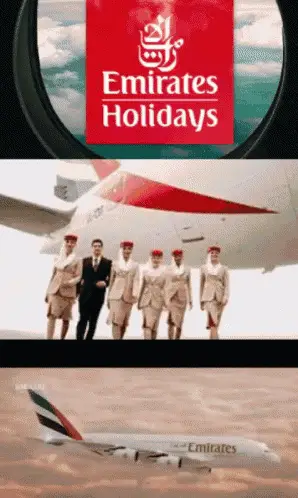 Emirates Airplane & Flight Attendants