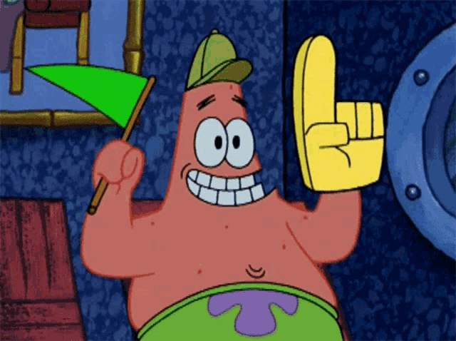 Patrick Star Cheers for Spongebob