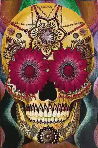 Creepy Day of the Dead Skull