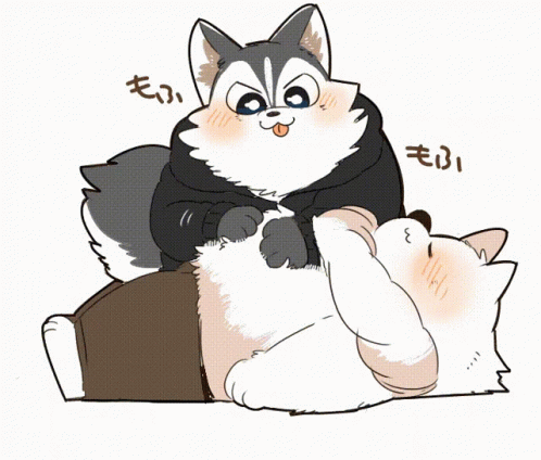 Fluffy Furry Dogs Drawing
