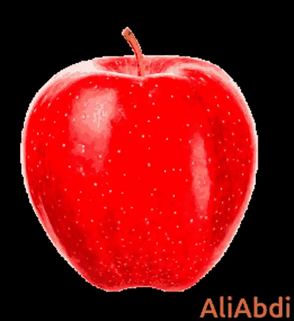 Vibrant Red Apple with AliAbdi