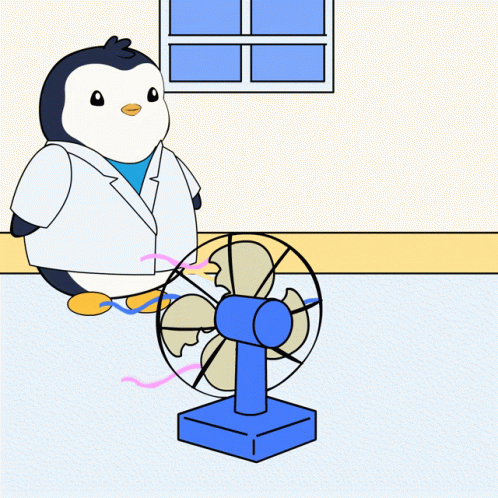 Pudgy Penguin: Cooling Down in Summer