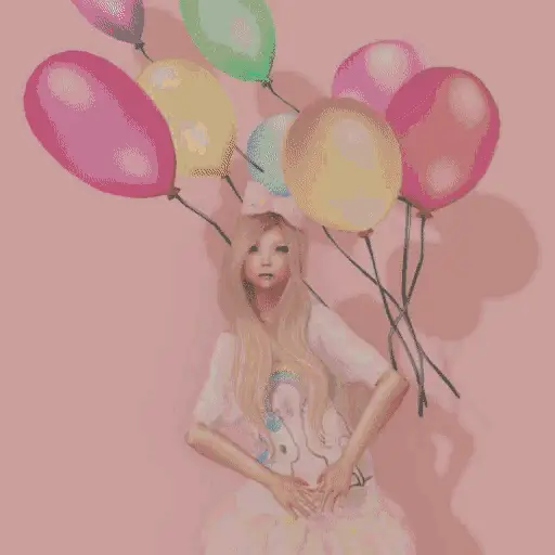 Ballonnen: Girl with Balloons
