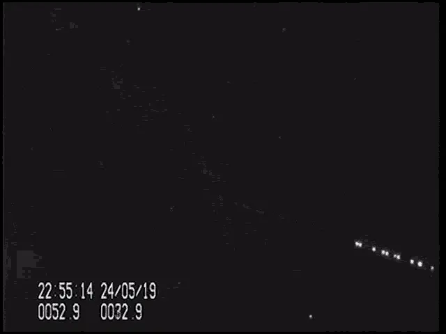 Starlink Satellite Train Lights Up the Night Sky