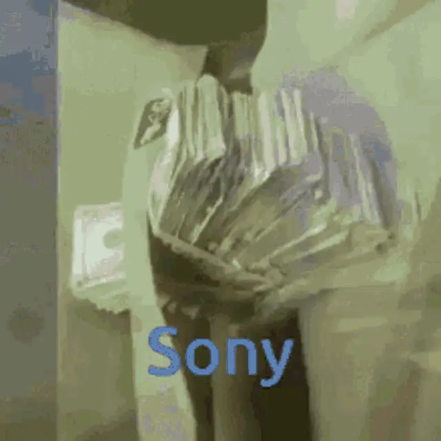 Sony Playstation: Person Flaunting Money