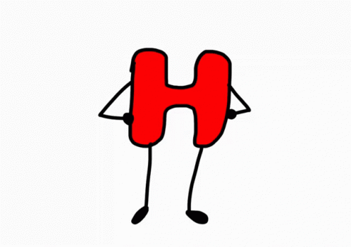 Letter H Changing Colors Animation