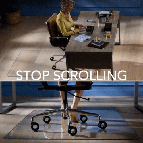 Vitrazza Glass Chair Mat: Stop Scrolling, Start Rolling