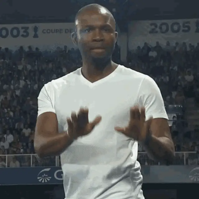 Omar Daf Applauds at Sochaux Match