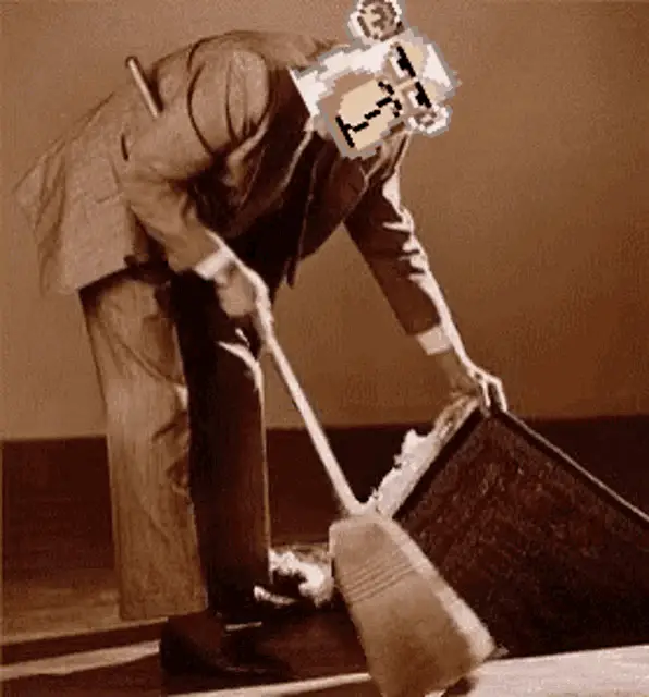 Pixape Pixapearmy Sweeping the Floor