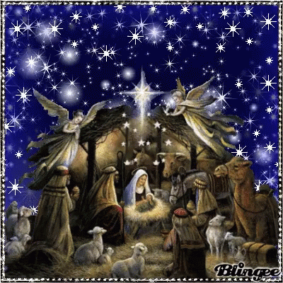Birth of Christ: Merry Christmas Nativity Scene