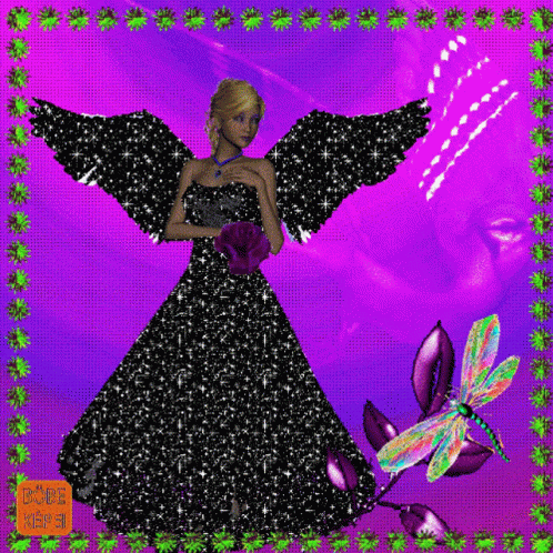 Jóéjszakát Black Dress Angel with Changing Wings