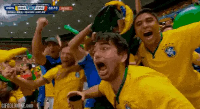 Brazil Fans React to David Luiz Goal at 2014 World Cup