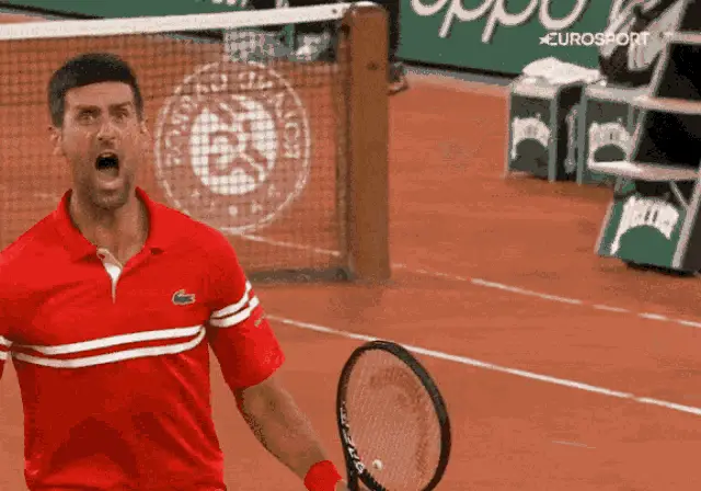 Novak Djokovic's Intense Tennis Reaction