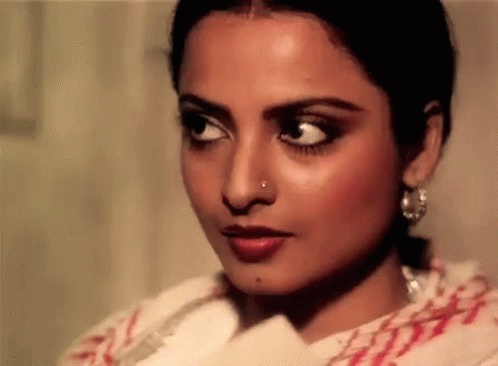 Rekha: Iconic Bollywood Actress Close-up