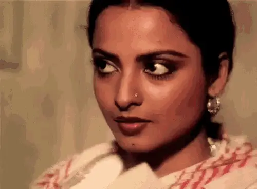 Rekha: Iconic Bollywood Actress Close-up