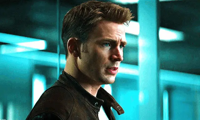 Chris Evans as Steve Rogers: Intense Gaze