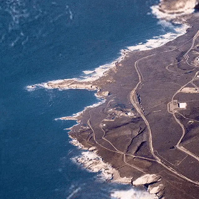 Coastal Fractare: Aerial View of Rocky Shore