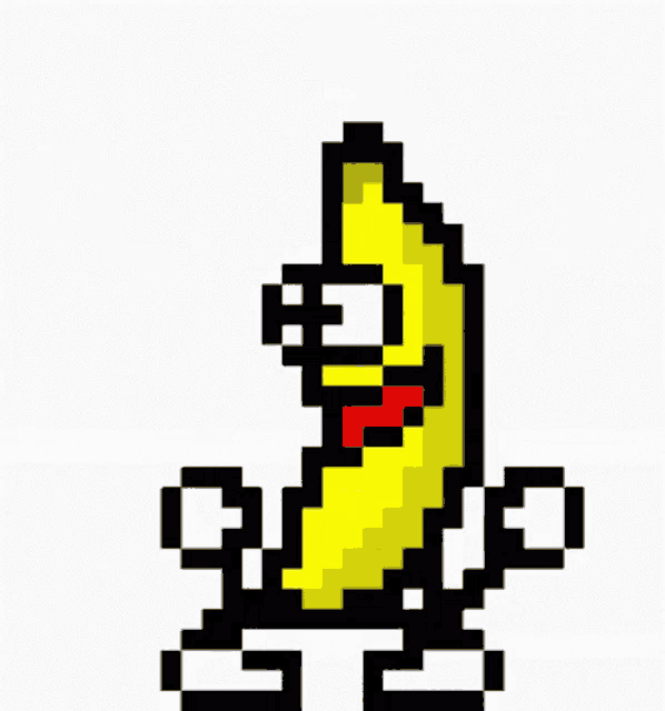 Pixel Art Banana Character Animation
