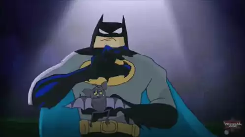 Batman Petting a Bat