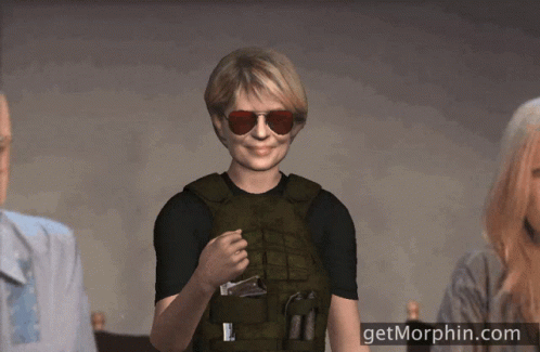 Linda Hamilton (Sarah Connor) Confetti Celebration