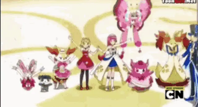 Serena, Aria, and Pokémon Xyz Characters