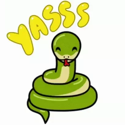 Cute Snake Says YASSS