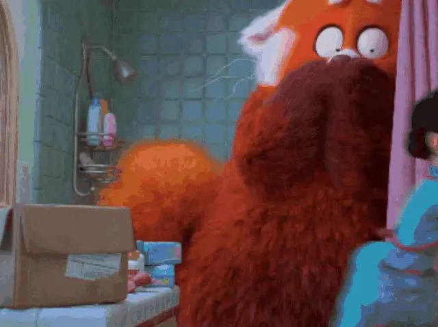 Turning Red Mei Lee Worried – free GIF download