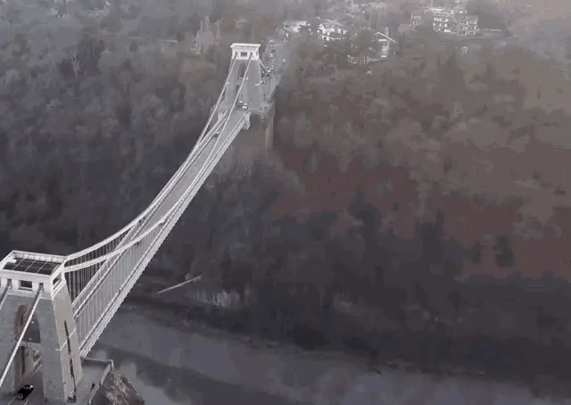 Aerial View of Bristol Suspension Bridge