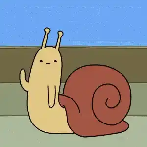 Cartoon Snail Says Hi Hello