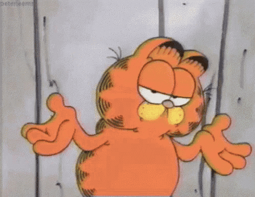 Garfield Shrugs Confused