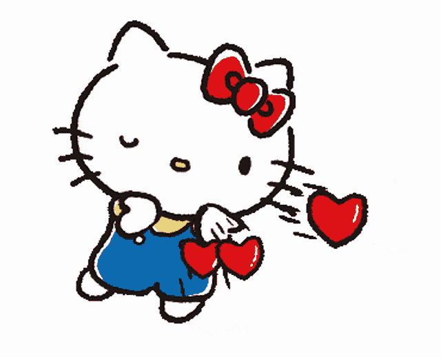 Hello Kitty Blows a Kiss