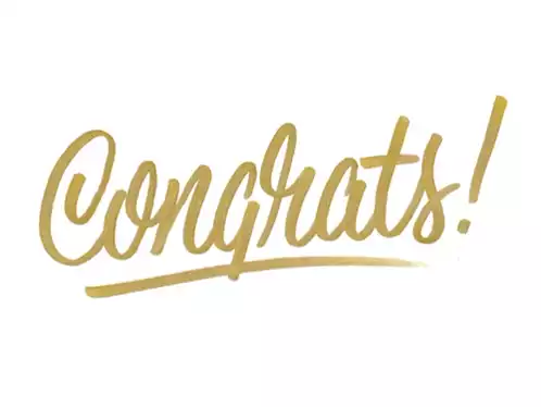 Golden Congrats! Animation