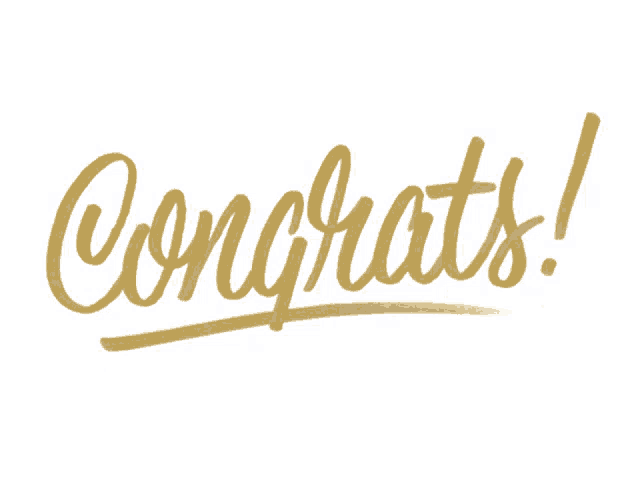Golden Congrats! Animation