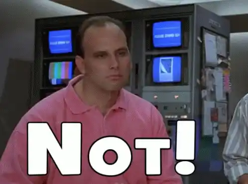 Man in Pink Shirt Says Not!