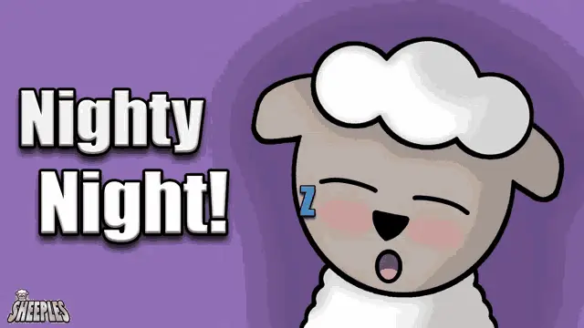 Nighty Night! Sleepy Sheep Cartoon – free GIF download | meme platform | memes GIF