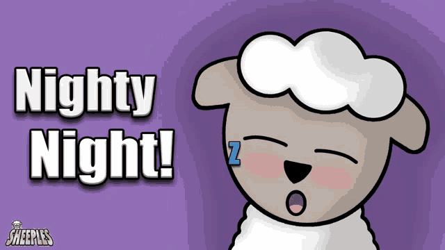 Nighty Night! Sleepy Sheep Cartoon