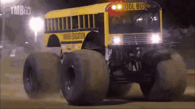 Monster School Bus 'Higher Education' Stunts