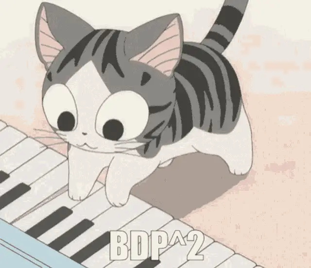 Bdp Squared Cat on Piano