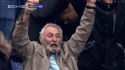 Fc Emmen Fan Cheers Wildly